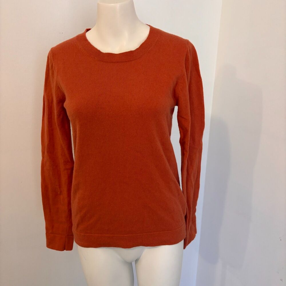J. Crew size Small Teddie Rust Orange Fall Time Cozy Wool Blend Sweater